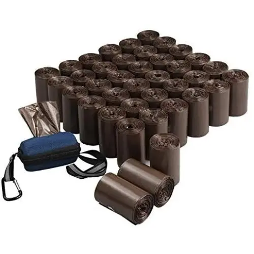 Morcte 40 Rolls, 1400 Strong Poop Bags, Dog Waste Bags with Dispenser, Brown