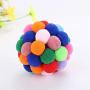 WangNana 1PC/3Pcs Fun Cat Toy Stuff Catnip Handmade Bell Bouncing Ball Pet Supplies Pet Toy Cat and Dog Built-in Scratching Device 7cm1PCS