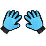 KuraMart Self Cleaning Slicker Brush & Pet Massage Grooming Glove for Dogs and Cats,Gently Pet Massage Grooming Tool Hair Remover Brush for Shedding,Efficient Deshedding Brush Glove Mitt