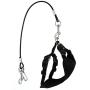 Mogoko Chew Proof Dog Car Seatbelt Safety Restraint Pet No-Chew Tether Cable Stainless Steel Dog Leashes Rope Puppy Vehicle Seat Belt with Double Clip and Latch Attachment