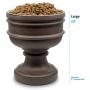Pet Junkie Summit Elevated Dog Bowl for Food or Water, Stainless Steel Washable Inner Bowl, Brown
