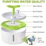 THMY Pet Water Fountain 2L Automatic Cat Water Dispenser with Water Level Window, Flower Style Water Drinking Fountain with LED Light for Cats Dogs THMY Pet Water Fountain 2L Automatic Cat Water Dispenser with Water Level Window, Flower Style Water Drinking Fountain with LED Light for Cats Dogs
