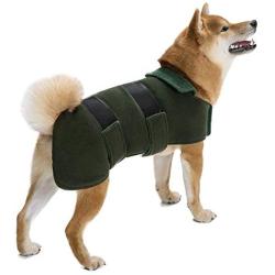 None Brand Super Absorbent Dog Vests for Medium Large Dogs Velcro Adjustable Dog Vest Anxiety Green Dog Bathrobe Towel German Shepard