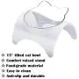 JiangYan-US Cat Bowls Elevated with Stand, 15° Tilted Raised Cat Food Water Bowl, Pet Feeder Bowl Dish Stress-Free Suit for Cats and Small Dogs