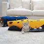ZZK Cat Tunnel Pet Cat Bed Cat Tunnel Hidden Toy with Multiple Tracking Holes Foldable Tunnel Mat Four Seasons Universal Cat Toy Removable and Washable