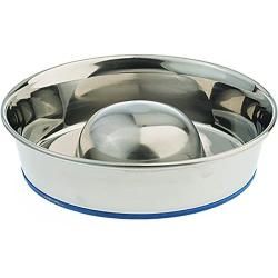 OurPets DuraPet Slow Feed Premium Stainless Steel Dog Bowl (Durable Stainless Steel Dog Bowls, Slow Feeder Dog Bowls, Dog Food Bowl, Dog Water Bowl) Great Alternative to Snuffle Mat for Dogs