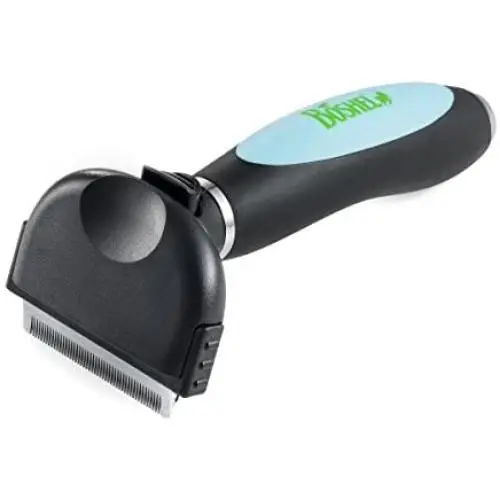 BOSHEL Dog Grooming Deshedding Tool Reduces Shedding by up to 93% - Ergonomic Easy-Clean Button Easily Removes Gathered Fur from The Brush - Non-Slip Handle BOSHEL Dog Grooming Deshedding Tool Reduces Shedding by up to 93% - Ergonomic Easy-Clean Button Easily Removes Gathered Fur from The Brush - Non-Slip Handle