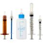 Pet Feeding Bottle Can Squeeze Liquid Feeding Kit and Replacement Mini Nipples for Kitten Puppy Small Animals Feeding Tool