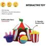 HugSmart Pet – Happy Circus |Squeaky Hide and Seek Plush Dog Toys | Cute Interactive Plush Puzzle Toys for Small/Medium Dogs