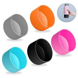 Supkiir Water Bottle Boot, 5 Pieces 32oz-40oz Silicone Sleeve Protective Anti-Slip Bottom Cover Pet Feeding Bowl for Dog Cat