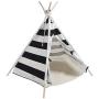 Penck Pet Teepee Dog & Cat Bed - Portable Dog Tents & Pet Houses with Thick Cushion & Blackboard, 24 Inch Tall, for Pets Up to 15lbs