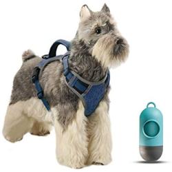Petties&Sweeties No Pull Dog Harness，Reflective Adjustable Soft Padded Vest Unique Colors,with a Easy Control Training Handle,with Poop Bags