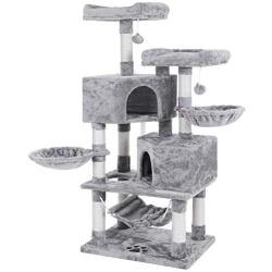 BEWISHOME Large Cat Tree Condo Bundle with Cat Tower with Scratching Board Perches Houses Cat Furniture Kitty Activity Center Kitten Play House MMJ05G10G