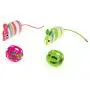 SAVVY TABBY Striped Mice and Jingle Balls Cat Toys, 4-Packs