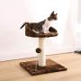 Poils bebe Cat Scratching Post and Activity Tree Natural Sisal Tower with Round Perch and Plush Ball Furniture Made for Kitten and Small Cat