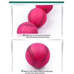 JKQ Pet Toy Balls Squeaky Light Balls Non-Toxic Chewing Bounce Toys Balls for Puppy Small Medium Dogs Pet