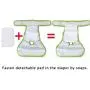 Luxja Reusable Female Dog Diapers with Extra Detachable Diaper Pads (Pack of 4), Washable Wraps for Female Dog (Gray + Green + Purple + Rose Red), M