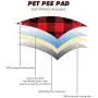 KOOLTAIL Washable Pee Pads for Dogs 2 Pack - Non-Slip Round Plaid Puppy Potty Pad for Dog Playpen, Reusable Whelping Training Pads