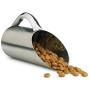 KCHEX Pet Food Scooper 12 Oz Stainless Steel Matte Finish 1.5 Cup Dry Dog Kibble Scoopers