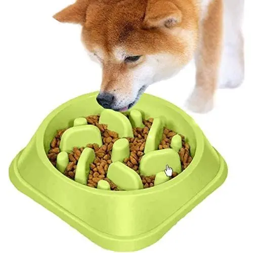 Brandless Gavenia Dog Slow Feeder Bowl, Pet Slower Food Feeding Dishes Anti-Gulping Durable Preventing Choking Healthy Design Dogs Bowl with Anti-Skid Design, 8 L × 2 H Brandless Gavenia Dog Slow Feeder Bowl, Pet Slower Food Feeding Dishes Anti-Gulping Durable Preventing Choking Healthy Design Dogs Bowl with Anti-Skid Design, 8 L × 2 H