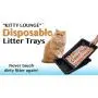 Kitty Lounge Disposable Litter Tray, Black, 50-Pack- Argee RG606/50