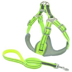 Dog Harness No-Pull Vest Harness No Choke Adjustable Pet Vest Breathable Easy Walk Puppy Leash Harness Reflective Oxford Material for Small Medium Large Breed Dogs