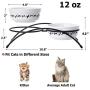 Y YHY Cat Water Bowl,Raised Cat Food Dish,Elevated Cat Bowl No Spill,Ceramic Pet Bowls for Cats or Small Dogs,Dishwasher Safe