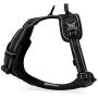 LOUXWOL Front Dog Harness No Pull Soft Padded Harness Vest with Handle and Two Leash Attachements for Large Medium Small Pet Dogs Adjustable Outdoor 3M Reflective Oxford Material