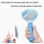 PETPOPO 2 Colors Pet Grooming Brush,One Button to Self Cleaning,Round Head Steel Needle with Strong Flexibility,Fits The Hair And Promotes Blood Circulation,Sicker Brush,for Dog and Cat and Small Pets