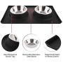 Guardians Dog Bowls with Mat, Stainless Steel Dog Food Bowls, No Spill Non-Skid Silicone Mat Pet Feeder Bowl for Medium Animals