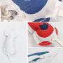 ocijf179 Pet Toy Pet Canvas Ring Paper Mouse Shape Kitten Cat Toy Chewing Teething Pet Supplies - Brown