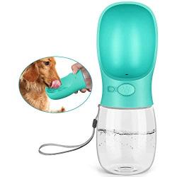 Kalimdor Dog Water Bottle, 12oz Leak Proof Portable Puppy Water Dispenser with Drinking Feeder for Pets Outdoor Walking, Hiking, Travel, BPA Free Food Grade Plastic