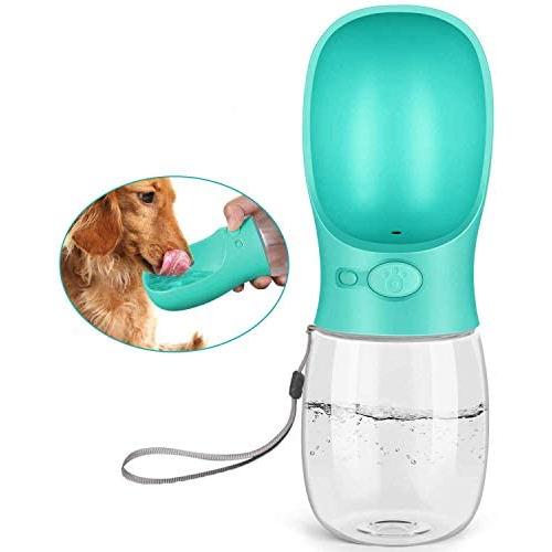 Kalimdor Dog Water Bottle, 12oz Leak Proof Portable Puppy Water Dispenser with Drinking Feeder for Pets Outdoor Walking, Hiking, Travel, BPA Free Food Grade Plastic