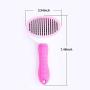 PETPOPO 2 Colors Pet Grooming Brush,One Button to Self Cleaning,Round Head Steel Needle with Strong Flexibility,Fits The Hair And Promotes Blood Circulation,Sicker Brush,for Dog and Cat and Small Pets