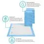 Puppy Pads Dog Pee Pad for Potty Training Dogs & Cats 22 x 22''- 150-Count Large