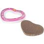 Heart-Shaped Cat Kitten Scratcher Scratching Pad Board Pet Toy Grinding Cat Claw Toys with Bell Balls