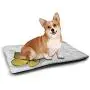 Yellow Pet Bed Diagonal Swirling Ornate Victorian Damask Patterns on Retro Background Graphic Design Waterproof and Warm Pet Mattress Yellow