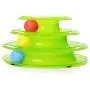 New Tower Round Bar Design Cat Ball Toy ,Cat Ball Toy, Exerciser Game, Teaser, Anti-Slip, Active Healthy Lifestyle, for Multiple Cats (Green)
