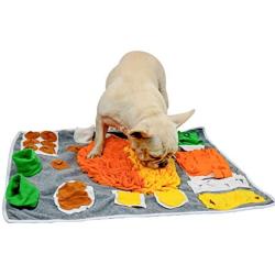 WZ PET Snuffle Mat for Small Large Dogs,Nosework Training Dog Slow Feeding Mat,Interactive Pet Puzzle Toys Encourage Natural Foraging Skills,Stress Release,Machine Washable Anti-Slip