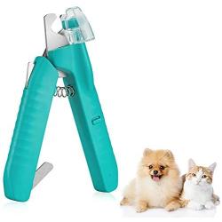 Pet Nail Clippers and Trimmer for Dogs Cats with LED Light and Safety Guard to Avoid Over-Cutting Nails, Professional Claws Trimmer Grooming Tool with Razor Sharp Blades for All Animal