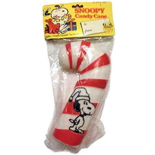 Geisler Snoopy Candy Cane Dog Toy Peanuts Christmas Vintage Collectable Squeak Pet Xmas 48143 ConAgra
