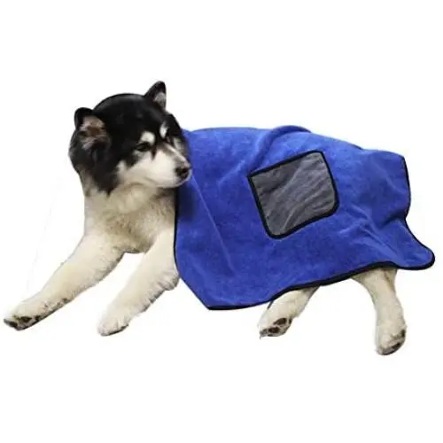Delifur Dog Bath Towel Microfiber Absorbing Water Bath Towel Dog Drying Towel Robe with Pocket for Large Dogs Delifur Dog Bath Towel Microfiber Absorbing Water Bath Towel Dog Drying Towel Robe with Pocket for Large Dogs
