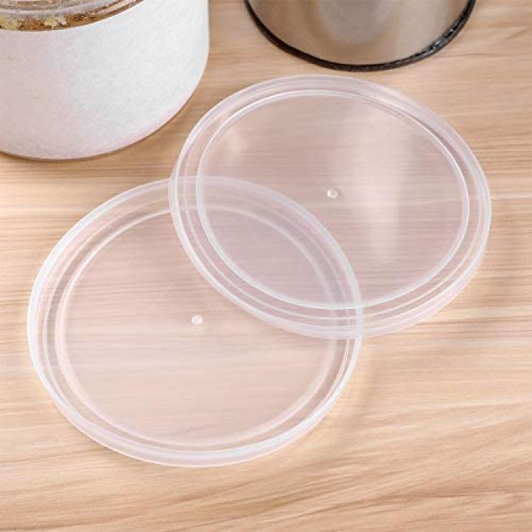 12pcs Round Clear Plastic Container With Lid 