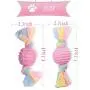 Ctsyuqoo Puppy Teething Cleaning Rope Toys Set Pink Cute Squeaky Dog Toy for Aggressive Chewers Washable Cotton and Rubber Rope Dog Toy (4pcs) Ctsyuqoo Puppy Teething Cleaning Rope Toys Set Pink Cute Squeaky Dog Toy for Aggressive Chewers Washable Cotton and Rubber Rope Dog Toy (4pcs)