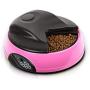 Yangmani 4 Meals Automatic Pet Feeder Food Trays Bowl Dispenser Setting Fixed Time Non-Toxic Container Recording Reminders Hot New