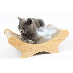 LOVEPET Corrugated Paper Cat Scratch Board, Solid Wood Cat Toy, Grinding Device,Cat Sofa, Cat Nest, Cat Furniture,40X27X14.5cm