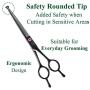 Moontay 7 Inches Dog Grooming Scissors Set, Reversible Thinning, Chunking, Curved, Straight Cat Pet Fur Trimming Blender Chunker Shears for Grooming Full Body, Professional Quality