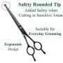 Moontay 7 Inches Dog Grooming Scissors Set, Reversible Thinning, Chunking, Curved, Straight Cat Pet Fur Trimming Blender Chunker Shears for Grooming Full Body, Professional Quality