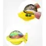 ANICISIO Cat Toy Relief pet Sucker Turntable/cat Spin Windmill（Yellow）