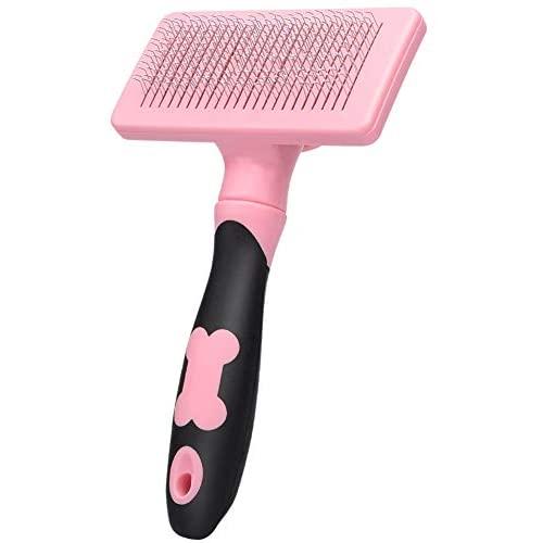 Anyifan Cat Dog Brush for Shedding, Self Cleaning Slicker Brush for Small Medium Dog Cat, Pet Grooming Brush for Long and Short Hair, Soft Grip Handle